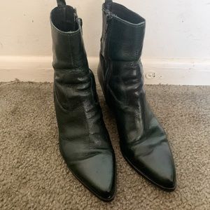 Jeffrey Campbell green booties